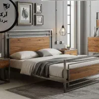 تخت خواب دونفره فلزی حِلما تشک اسپیناس(آرکا صنعت)