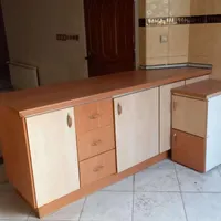 کابینت mdf با ویترین، سینک و شیر دوقلو و هود|کتابخانه، شلف، قفسه‌های دیواری|تهران, فاطمی|دیوار