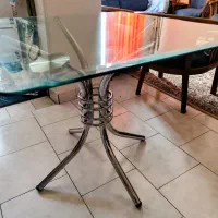 میز چهارنفره شیشه ای
