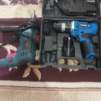 دریل شارژی ودریل سیمی  چک یک ماهه هم میگیرم