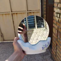 استند آینه گلدار