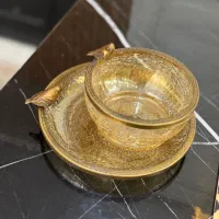 ست پیاله و پیش دستی و شیرینی خوری مدل گنجشک برنج