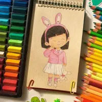 نقاشی برای کودکان تکنیک مدادرنگی و پاستل