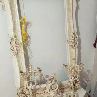 آیینه وشمعدان در حد نو....استخوانی