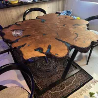 میز ناهار خوری گرد روستیک