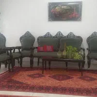 مبل استیل ۹ نفره به همراه سه میز عسلی