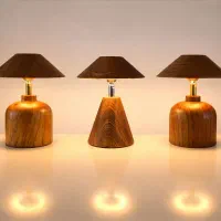 آباژور شارژی چوبی