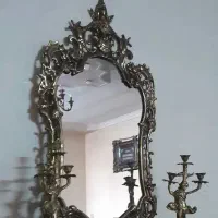 آینه شمعدون برنجی