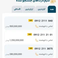 فروش سیم کارت کد دو و سه ب بالاترین قیمت
