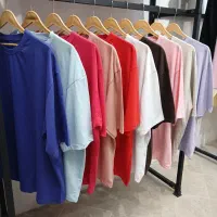 تیشرت نخی ساده رنگی فری سایز