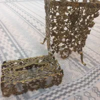 سطل و جا دستمال کاغذی برنز