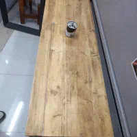 میز کافه و اسلب چوب گردو برای روی میز بار