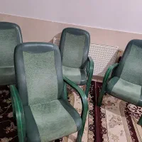 ۴ عدد صندلی اداری رایانه صنعت، سالم و تمیز