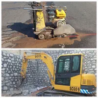 مینی بیل پیکور .کاتر. برش آسفالت، بتن ،بتن مصلح