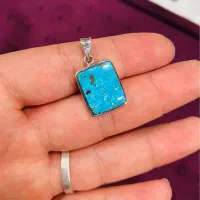 گردنبند نقره اسپرت فیروزه نیشابور