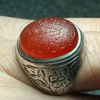 انگشتر نقره عقیق یمنی خطی