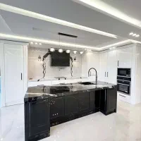 کابینت آشپزخانه mdf پاکچوب مدرن نئوکلاسیک روکش