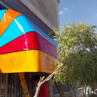 خیمه سایبان نیلی قرمز طلایی زرد مغازه فروشگاه