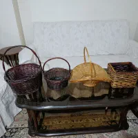 ۴ عدد ظرف گل آرایی سبد حصیری