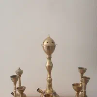 مجموعه قلیانهای برنجی قدیمی