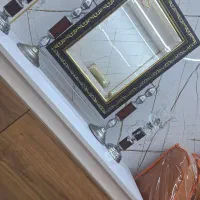اینه و شمعدان  طرح چوب