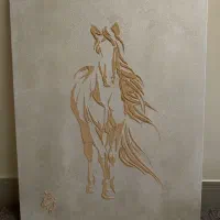 تابلو پتینه طرح اسب