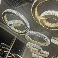 لوستر۱۰شاخه ده شعله دورینگ دار قطعه کامل برنج