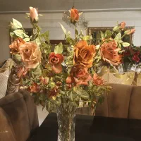 گل و گلدان کریستال ایتالیایی