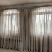 ۲عدد پرده حریر و کتان