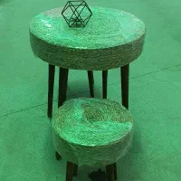 میز و صندلی( چارپایه )پافری دو نفره