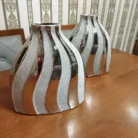 گلدان سرامیکی خارجی طرح برجسته موجی