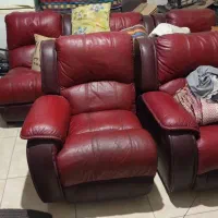 مبل راحتی چرمی تخت‌شو