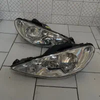 یک جفت چراغ جلو پژو 206 مارک کروز درحد نو
