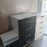 دراور ۴ کشو مشکی و سفید