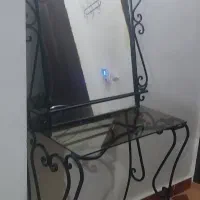 فرفورژه اهنی وساعت ایستاده میز