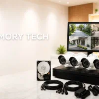 سیستم کامل ۴ دوربین باDVRو مانیتور و هارد1T