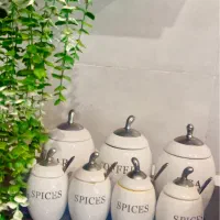 جای ادویه جات سفید نقره ای