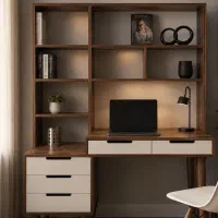 میز تحریر کتابخانه دار مدرن