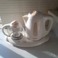 کتری و قوری برقی تفال در حد نو