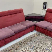 مبل ۷ نفره چیدمان L زرشکی