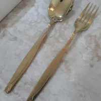 قاشق و چنگال  یونیک آلمان رنگ طلایی