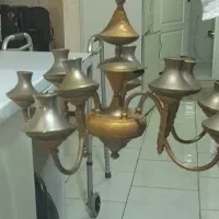 لوستر 5 شاخه برنج آب طلا