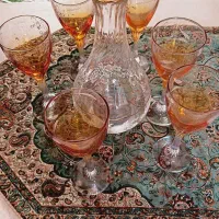 جام به همراه گیلاس خوری خارجی نو
