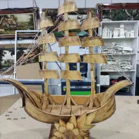 انواع تابلو فرش و تابلو عکس آینه کشتی چوبی گلدان