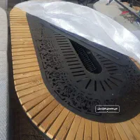 میز بیضی ناهارخوری و آتشدان