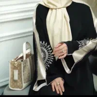 مانتو عبایی کارشده مجلسی