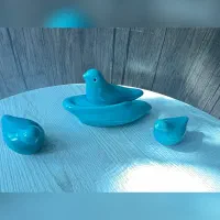 مجسمه پرنده سرامیکی کار دست شیراز با جعبه