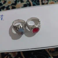 دوعدد انگشتر نقره مردانه فروشی