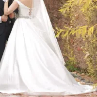 لباس عروس ساتن آمریکایی