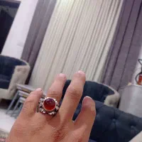 انگشتر نقره عقیق آبدار